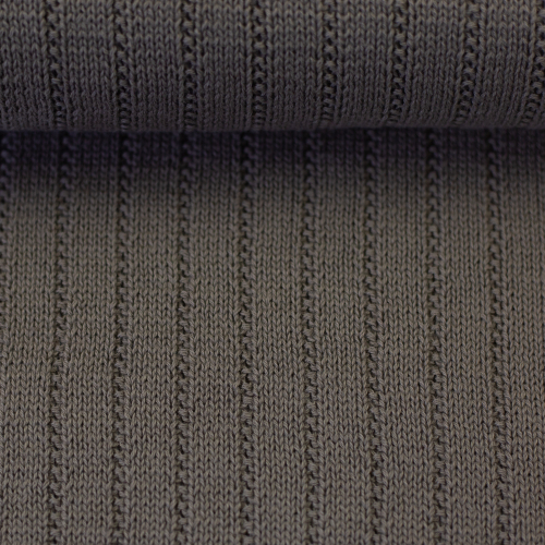 Strickstoff - Adam - Baumwolle - grau-beige